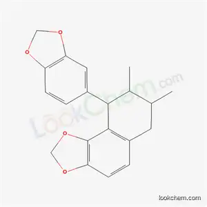 Molecular Structure of 3738-01-0 ((7S)-9α-(1,3-Benzodioxol-5-yl)-6,7,8,9-tetrahydro-7α,8β-dimethylnaphtho[1,2-d]-1,3-dioxole)