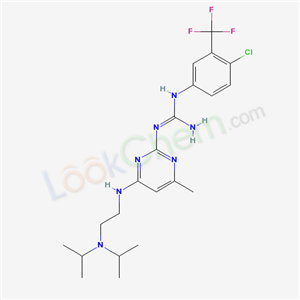 Guanidine, 1-[4-chloro-.alpha.,.alpha., .alpha.-trifluoro-m-tolyl]-3-[4-[[2-(diisopropylamino)ethyl]amino] -6-methyl-2-pyrimidinyl]- cas  51387-68-9