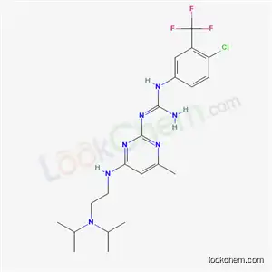 Molecular Structure of 51387-68-9 (1-[4-chloro-3-(trifluoromethyl)phenyl]-2-(4-{[2-(dipropan-2-ylamino)ethyl]amino}-6-methylpyrimidin-2-yl)guanidine)