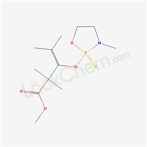 35854-51-4,methyl 2,2,4-trimethyl-3-[(3-methyl-2-sulfido-1,3,2-oxazaphospholidin-2-yl)oxy]pent-3-enoate,