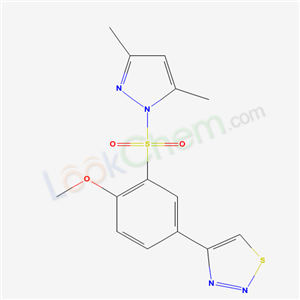 4-{3-[(3,5-dimethyl-1H-pyrazol-1-yl)sulfonyl]-4-methoxyphenyl}-1,2,3-thiadiazole(4767-34-4)