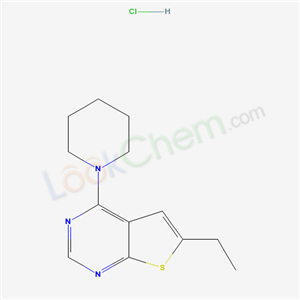 5251-80-9,hydrogen chloride - 6-ethyl-4-(piperidin-1-yl)thieno[2,3-d]pyrimidine (1:1:1),
