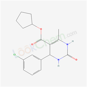 5606-77-9,cyclopentyl 4-(3-chlorophenyl)-6-methyl-2-oxo-1,2,3,4-tetrahydropyrimidine-5-carboxylate,
