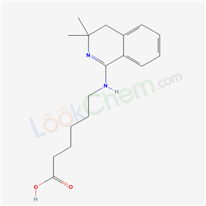 187884-88-4,6-(3,3-DIMETHYL-3,4-DIHYDRO-ISOQUINOLIN-1-YLAMINO)-HEXANOIC ACID,Hexanoic acid,6-((3,4-dihydro-3,3-dimethyl-1-isoquinolinyl)amino);6-((3,4-Dihydro-3,3-dimethyl-1-isoquinolinyl)amino)hexanoic acid;6-(3,3-Dimethyl-3,4-dihydro-isoquinolin-1-ylamino)-hexanoic acid;