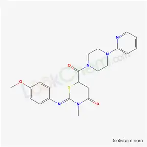 2-(4-Methoxyphenyl)imino-3-methyl-6-(4-pyridin-2-ylpiperazine-1-carbonyl)-1,3-thiazinan-4-one
