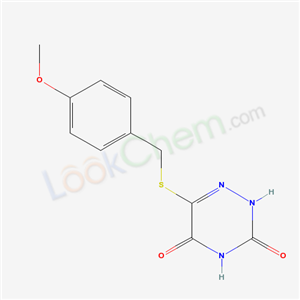 32331-09-2,6-[(4-methoxybenzyl)sulfanyl]-1,2,4-triazine-3,5(2H,4H)-dione,