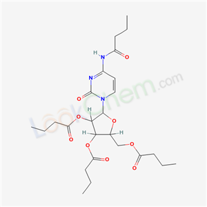 34409-16-0,4-(butanoylamino)-1-(2,3,5-tri-O-butanoylpentofuranosyl)pyrimidin-2(1H)-one,