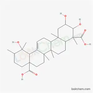Molecular Structure of 53527-49-4 ((4R)-2α,3β,19α-Trihydroxyurs-12-ene-23,28-dioic acid)