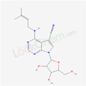 52443-15-9,4-[(3-methylbut-2-en-1-yl)amino]-7-pentofuranosyl-7H-pyrrolo[2,3-d]pyrimidine-5-carbonitrile,