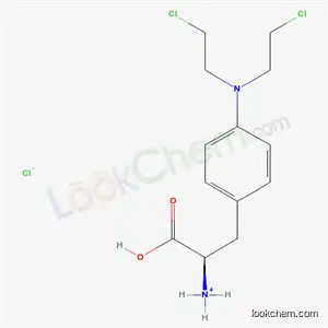 Molecular Structure of 4213-32-5 ((1R)-2-{4-[bis(2-chloroethyl)amino]phenyl}-1-carboxyethanaminium chloride)