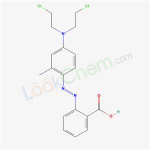 o-(4-BIS(β-CHLOROETHYL)AMINO-o-TOLYL-AZO) BENZOIC ACID