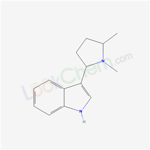 19137-66-7,3-(1,5-Dimethyl-2-pyrrolidinyl)-1H-indole,3-(1,5-Dimethyl-2-pyrrolidinyl)-1H-indole;INDOLE,3-(1,5-DIMETHYL-2-PYRROLIDINYL);3-(1,5-Dimethyl-2-pyrrolidinyl)indole;