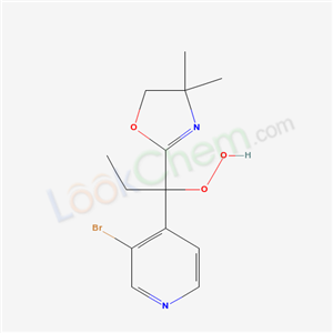 3-bromo-4-[1-(4,4-dimethyl-5H-1,3-oxazol-2-yl)-1-hydroperoxy-propyl]pyridine cas  51055-05-1