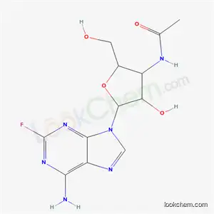 Molecular Structure of 56209-73-5 (9-[3-(acetylamino)-3-deoxypentofuranosyl]-2-fluoro-9H-purin-6-amine)