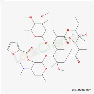 Molecular Structure of 60847-79-2 (4-(dimethylamino)-2-({14-ethyl-7,12,13-trihydroxy-4-[(5-hydroxy-4-methoxy-4,6-dimethyltetrahydro-2H-pyran-2-yl)oxy]-3,5,7,9,11,13-hexamethyl-2,10-dioxooxacyclotetradecan-6-yl}oxy)-6-methyltetrahydro-2H-pyran-3-yl furan-2-carboxylate (non-preferred name))