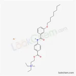 Diethylmethyl(2-(4-(3-octyloxybenzamido)benzoyloxy)ethyl)ammonium bromide