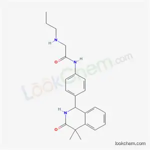 Molecular Structure of 54087-39-7 (N-[4-(4,4-dimethyl-3-oxo-1,2,3,4-tetrahydroisoquinolin-1-yl)phenyl]-N~2~-propylglycinamide)
