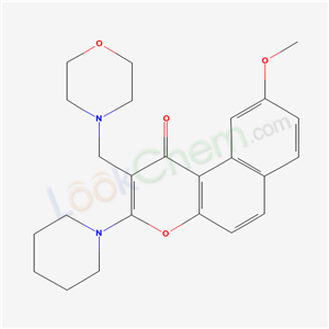 58492-90-3,9-methoxy-2-(morpholin-4-ylmethyl)-3-piperidin-1-yl-1H-benzo[f]chromen-1-one,