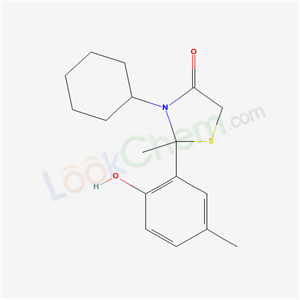 60161-10-6,3-cyclohexyl-2-(2-hydroxy-5-methylphenyl)-2-methyl-1,3-thiazolidin-4-one,