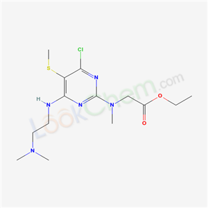 55416-99-4,ethyl N-[4-chloro-6-{[2-(dimethylamino)ethyl]amino}-5-(methylsulfanyl)pyrimidin-2-yl]-N-methylglycinate,