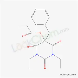 Molecular Structure of 56353-73-2 (1,3-diethyl-2,4,6-trioxo-5-(1-phenylethyl)hexahydropyrimidin-5-yl propanoate)