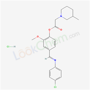 61612-59-7,4-{(E)-[(4-chlorophenyl)imino]methyl}-2-methoxyphenyl (3-methylpiperidin-1-yl)acetate hydrochloride,