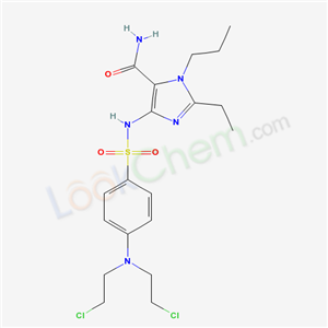 61982-09-0,4-[({4-[bis(2-chloroethyl)amino]phenyl}sulfonyl)amino]-2-ethyl-1-propyl-1H-imidazole-5-carboxamide,