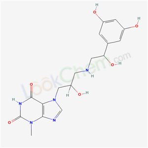 62401-99-4,7-[3-[[2-(3,5-Dihydroxyphenyl)-2-hydroxyethyl]amino]-2-hydroxypropyl]theophyline,7-{3-[2-(3,5-Dihydroxy-phenyl)-2-hydroxy-ethylamino]-2-hydroxy-propyl}-1,3-dimethyl-3,7-dihydro-purine-2,6-dione;