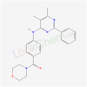 65789-88-0,5,6-dimethyl-N-[4-(morpholin-4-ylcarbonyl)phenyl]-2-phenylpyrimidin-4-amine,