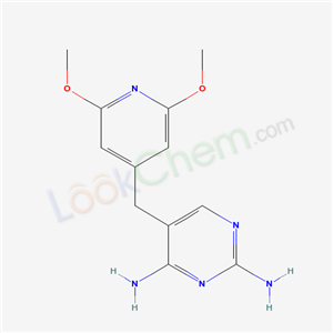 65873-57-6,5-[(2,6-Dimethoxy-4-pyridinyl)methyl]pyrimidine-2,4-diamine,2,4-Diamino-5-((2,6-dimethoxy-4-pyridyl)methyl)-pyrimidine;Pyrimidine,2,4-diamino-5-((2,6-dimethoxy-4-pyridyl)methyl);5-[(2,6-Dimethoxy-4-pyridinyl)methyl]pyrimidine-2,4-diamine;2,4-Pyrimidinediamine,5-((2,6-dimethoxy-4-pyridinyl)methyl);5-(2,6-dimethoxy-pyridin-4-ylmethyl)-pyrimidine-2,4-diamine;