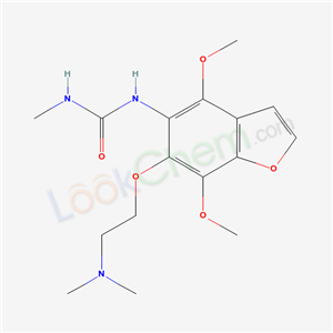66202-98-0,Urea, 1-(4,7-dimethoxy-6-(2-(dimethylamino)ethoxy)-5-benzofuranyl)-3-m ethyl-,