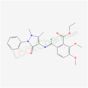 66913-54-0,ethyl 6-{(E)-[(1,5-dimethyl-3-oxo-2-phenyl-2,3-dihydro-1H-pyrazol-4-yl)imino]methyl}-2,3-dimethoxybenzoate,