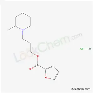 2-Furancarboxylic acid, 3-(2-methylpiperidino)propyl ester, hydrochloride