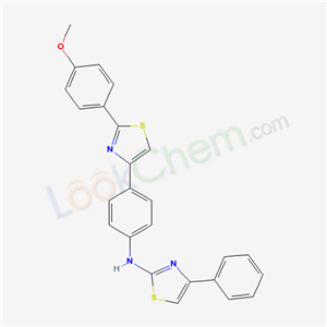 68173-74-0,N-{4-[2-(4-methoxyphenyl)-1,3-thiazol-4-yl]phenyl}-4-phenyl-1,3-thiazol-2-amine,