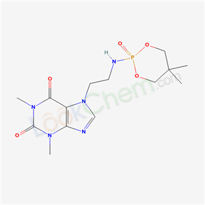 70299-70-6,7-{2-[(5,5-dimethyl-2-oxido-1,3,2-dioxaphosphinan-2-yl)amino]ethyl}-1,3-dimethyl-3,7-dihydro-1H-purine-2,6-dione,