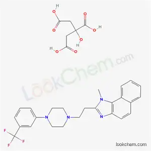 Molecular Structure of 110545-39-6 (1-methyl-2-(2-{4-[3-(trifluoromethyl)phenyl]piperazin-1-yl}ethyl)-1H-naphtho[1,2-d]imidazole 2-hydroxypropane-1,2,3-tricarboxylate (salt))