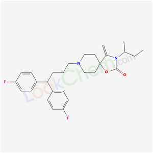 134069-89-9,8-[4,4-bis(4-fluorophenyl)butyl]-4-methylidene-3-(1-methylpropyl)-1-oxa-3,8-diazaspiro[4.5]decan-2-one,