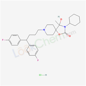 134070-20-5,8-[4,4-bis(4-fluorophenyl)butyl]-3-cyclohexyl-4-hydroxy-4-methyl-1-oxa-3,8-diazaspiro[4.5]decan-2-one hydrochloride,