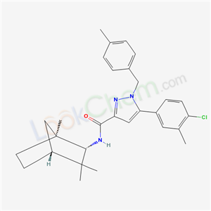 5-(4-Chloro-3-methylphenyl)-1-((4-methylphenyl)methyl)-N-(1,3,3-trimethylbicyclo(2.2.1)hept-2-yl)-1H-pyrazole-3-carboxamide (1S-endo)-