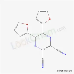 Molecular Structure of 52223-25-3 (5,6-di(furan-2-yl)pyrazine-2,3-dicarbonitrile)
