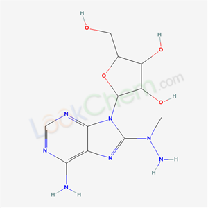 66642-57-7,8-(1-methylhydrazinyl)-9-pentofuranosyl-9H-purin-6-amine,