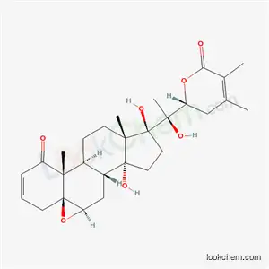 Molecular Structure of 38254-15-8 ((17S,22R)-5,6β-Epoxy-14,17,20,22-tetrahydroxy-1-oxo-5β-ergosta-2,24-dien-26-oic acid δ-lactone)