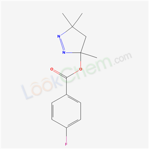 65441-80-7,3,5,5-trimethyl-4,5-dihydro-3H-pyrazol-3-yl 4-fluorobenzoate,