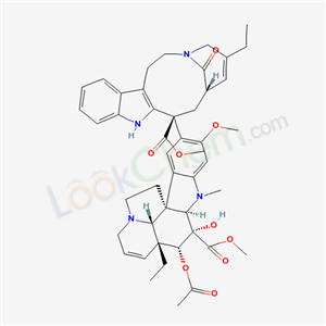 61017-52-5,methyl (2beta,3beta,4beta,5alpha,12beta,19alpha)-4-(acetyloxy)-15-[(7S,9S)-5-ethyl-9-(methoxycarbonyl)-15-oxo-1,4,7,8,9,10-hexahydro-2H-3,7-methanoazacycloundecino[5,4-b]indol-9-yl]-3-hydroxy-16-methoxy-1-methyl-6,7-didehydroaspidospermidine-3-carboxylate,