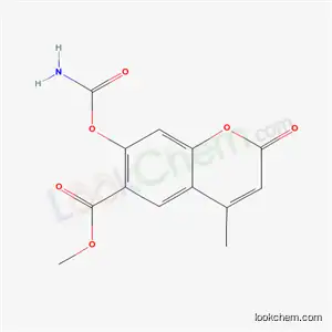 Molecular Structure of 60432-41-9 (methyl 7-(carbamoyloxy)-4-methyl-2-oxo-2H-chromene-6-carboxylate)
