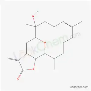 Molecular Structure of 55822-19-0 (6-hydroxy-6,10,14-trimethyl-3-methylidene-3a,4,5,6,7,8,11,12,13,14,15,15a-dodecahydro-5,15-epoxycyclotetradeca[b]furan-2(3H)-one)