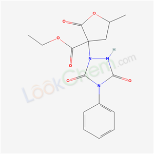 63376-44-3,ethyl 3-(3,5-dioxo-4-phenyl-1,2,4-triazolidin-1-yl)-5-methyl-2-oxotetrahydrofuran-3-carboxylate (non-preferred name),