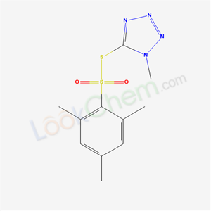 52065-86-8,S-(1-methyl-1H-tetrazol-5-yl) 2,4,6-trimethylbenzenesulfonothioate,