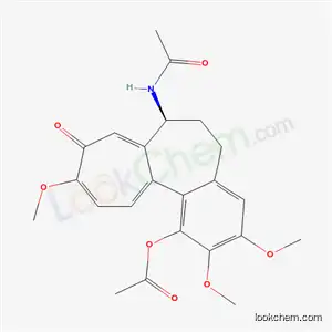 Molecular Structure of 3306-60-3 ((7S)-7-(acetylamino)-2,3,10-trimethoxy-9-oxo-5,6,7,9-tetrahydrobenzo[a]heptalen-1-yl acetate)