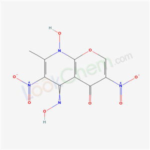 68870-10-0,8-hydroxy-5-(hydroxyimino)-7-methyl-3,6-dinitro-5,8-dihydro-4H-pyrano[2,3-b]pyridin-4-one,